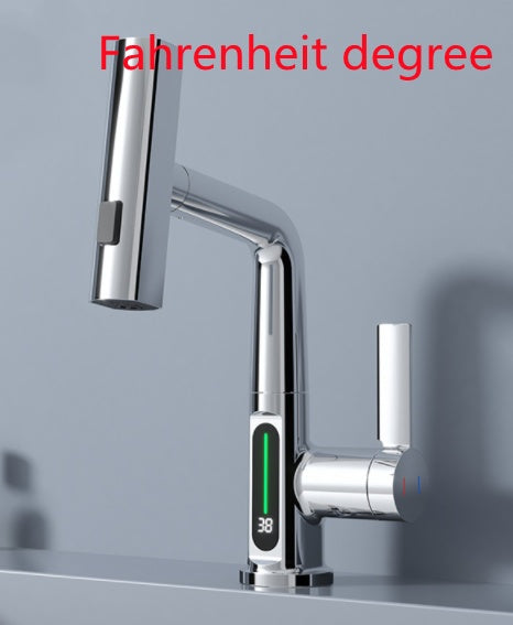 Ausziehbare Wasserhahn-Temperatur-Digital anzeige Rotation