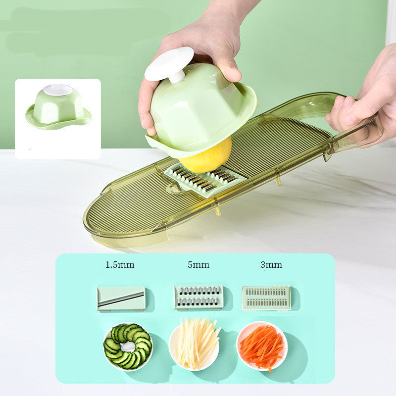 Transparente grüne Küche Haushalt Gemüse und Obst Shredder