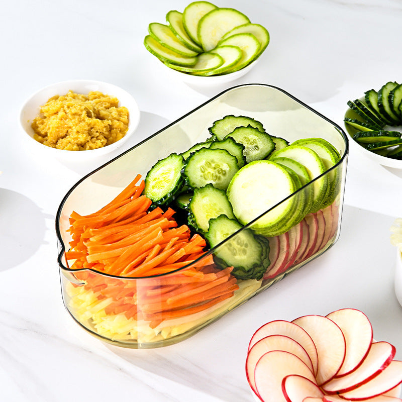 Transparente grüne Küche Haushalt Gemüse und Obst Shredder